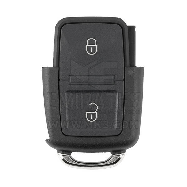 Coque de clé télécommande Volkswagen 2 boutons avec support de batterie sans connecteur