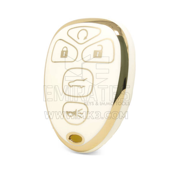 Nano High Quality Cover For Chevrolet Remote Key 5 Buttons White Color CRL-F11J5