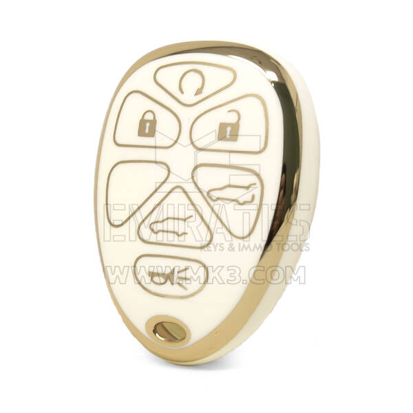 Nano High Quality Cover For Chevrolet Remote Key 6 Buttons White Color CRL-F11J6