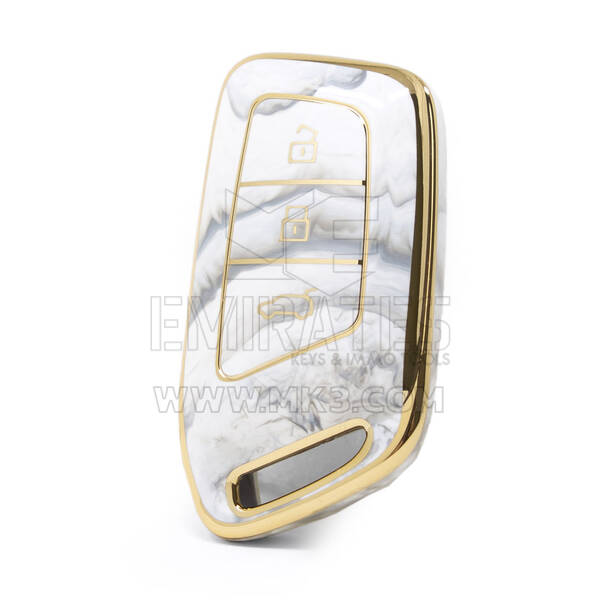 Nano High Quality Marble Cover For Baojun Remote Key 3 Buttons White Color BJ-C12J