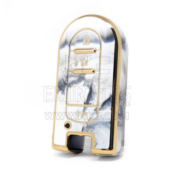 Nano High Quality Marble Cover For Perodua Remote Key 3 Buttons White Color PRD-C12J3