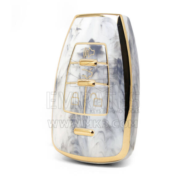 Nano High Quality Marble Cover For BAIC Remote Key 4 Buttons White Color BQ-A12J
