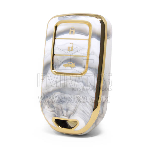 Cover in marmo Nano di alta qualità per chiave telecomando Honda 3 pulsanti colore bianco HD-A12J3A