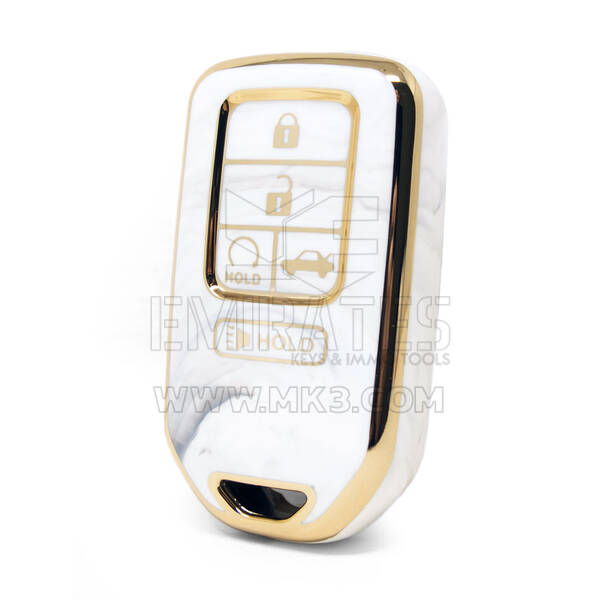 Nano High Quality Marble Cover For Honda Remote Key 5 Buttons White Color HD-A12J5