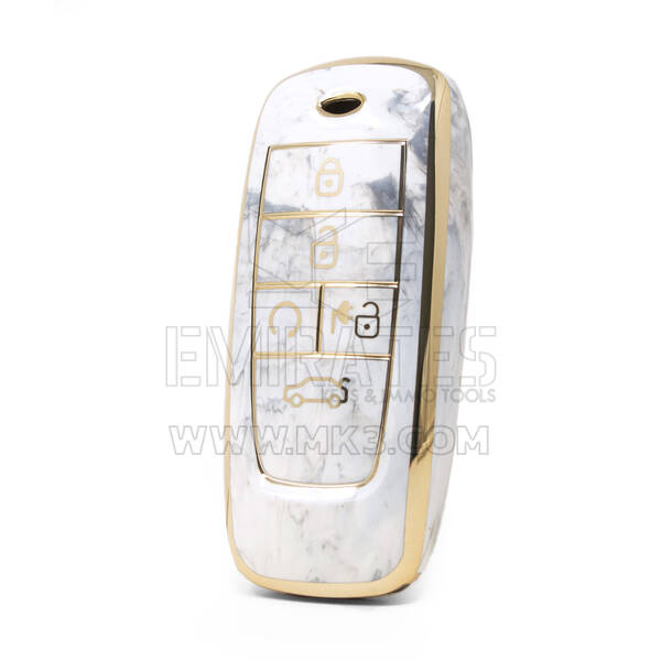 Nano High Quality Marble Cover For Trumpchi Remote Key 5 Buttons White Color CQ-B12J