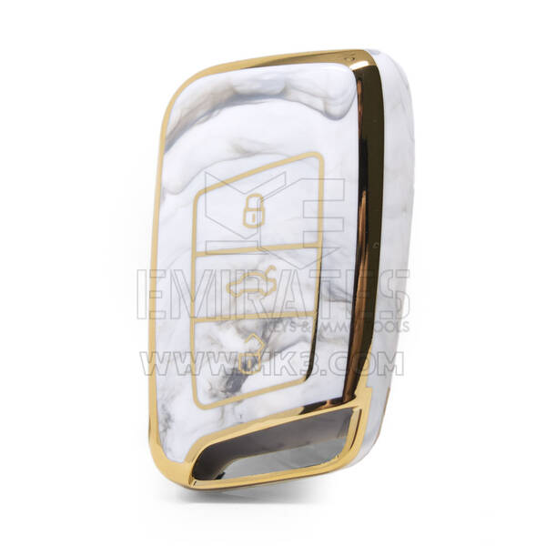 Nano High Quality Marble Cover For Volkswagen Remote Key 3 Buttons White Color VW-D12J