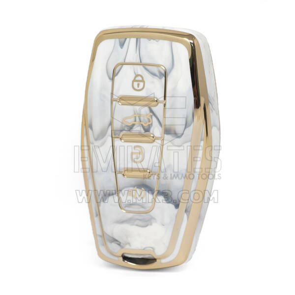 Nano High Quality Marble Cover For Geely Remote Key 4 Buttons White Color GL-B12J4B