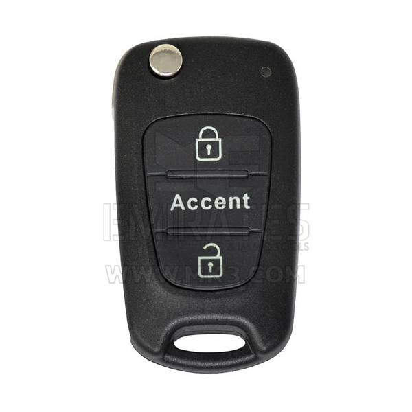Coque de clé télécommande à rabat Hyundai Accent, 2 boutons, HYN17