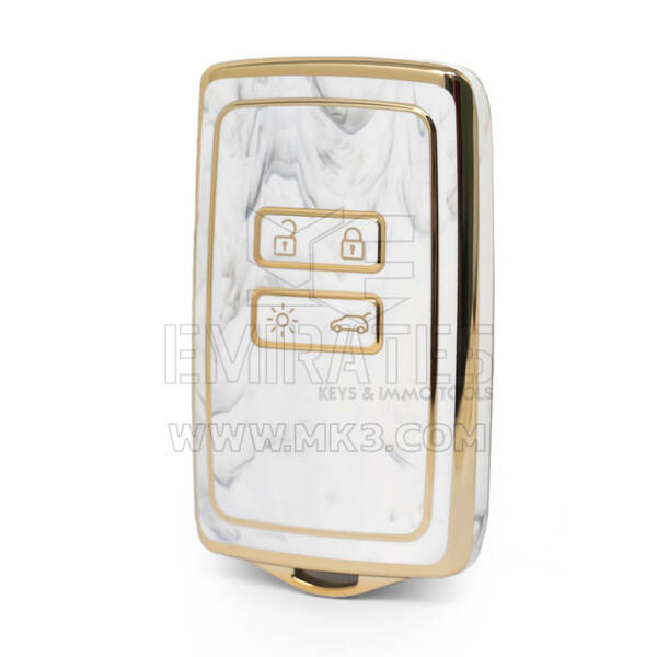 Cover in marmo Nano di alta qualità per chiave telecomando Renault 4 pulsanti colore bianco RN-A12J