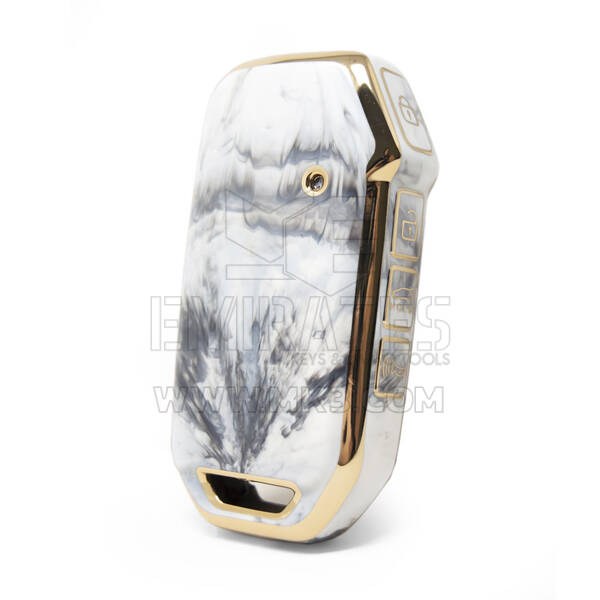Cover in marmo Nano di alta qualità per chiave telecomando Kia 4 pulsanti colore bianco KIA-C12J4A
