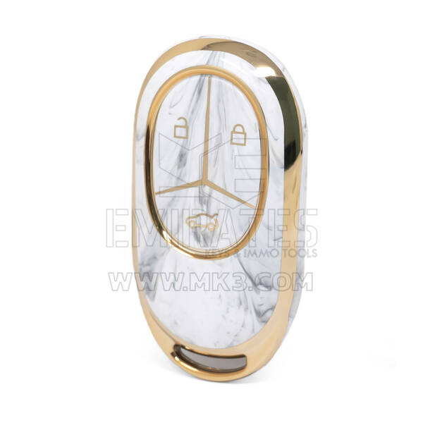Nano couvercle en marbre de haute qualité pour clé télécommande NIO, 3 boutons, couleur blanche, NIO-B12J