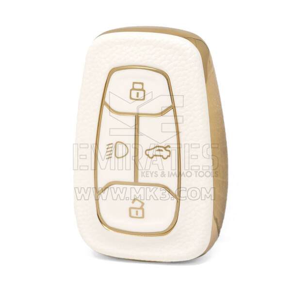 Nano Funda de cuero dorado de alta calidad para mando a distancia TATA, 4 botones, Color blanco, TATA-A13J