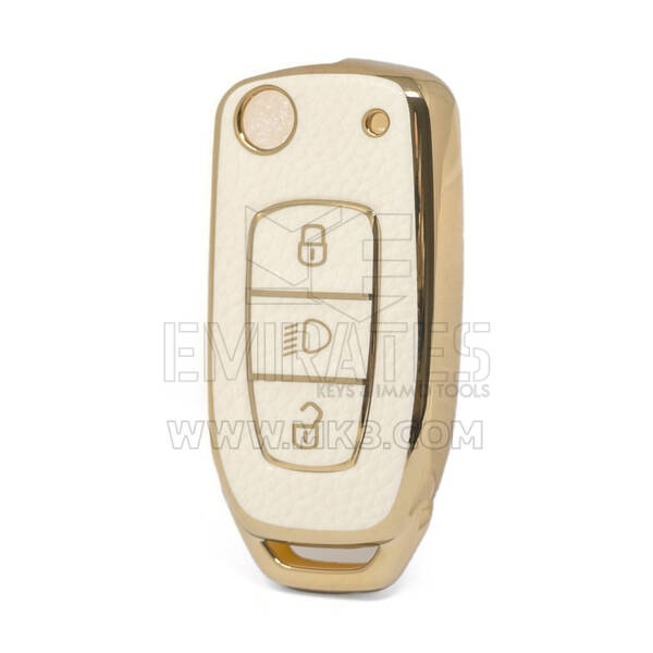 Nano Funda de cuero dorado de alta calidad para mando a distancia TATA, 3 botones, Color blanco, TATA-B13J