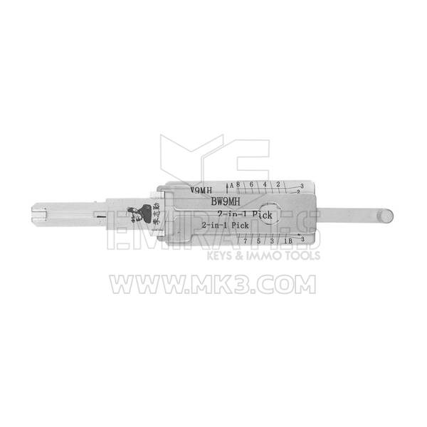 Original Lishi BW9MH 2 em 1 seleção automática e decodificador para ferramenta de motocicleta BMW