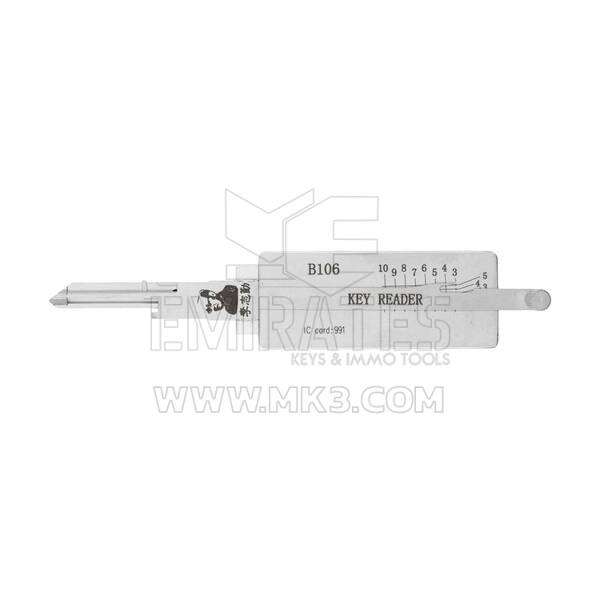 Leitor/decodificador de chave direta Lishi B106 B107 (sem proteção) original para GM