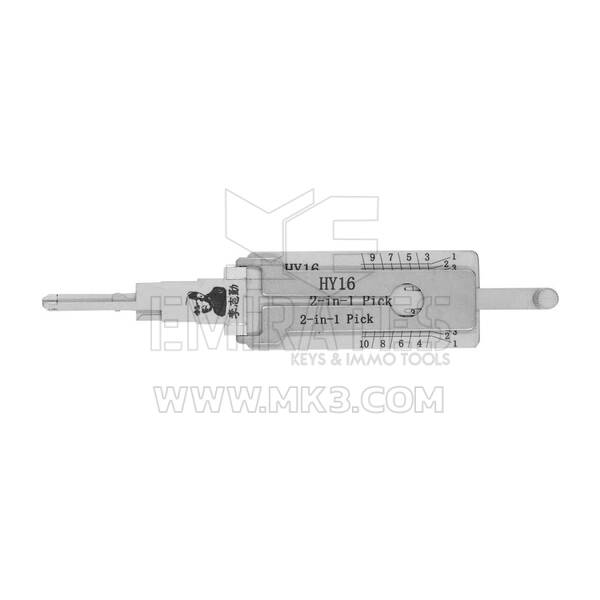 Decodificador e escolha 2 em 1 Lishi HY16 original para Hyundai e Kia