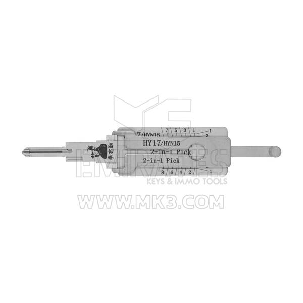 Decoder e plettro 2 in 1 originali Lishi HY17/HYN15 per Hyundai e Kia