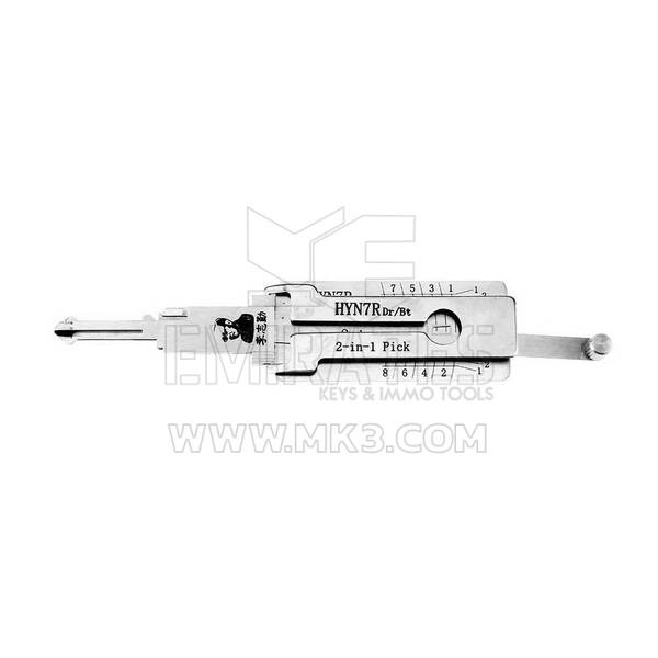 Decodificador e escolha 2 em 1 Lishi HYN7R / HY12 original para Hyundai e Kia