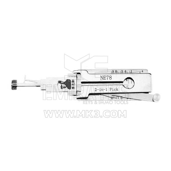 Original Lishi NE78 2-in-1 Decoder and Pick for Peugeot