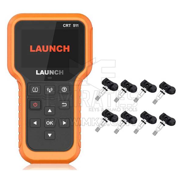 Launch CRT511 Herramienta de diagnóstico y TPMS independiente con 8 PC Launch TPMS Sensor Metal LTR-03 RF