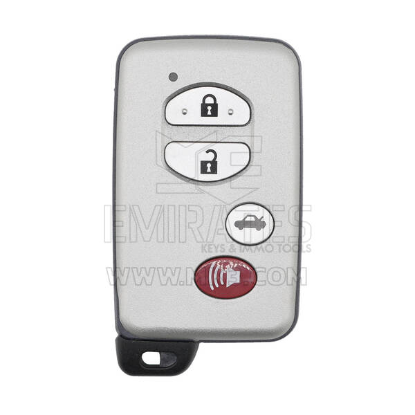 KeyDiy KD Toyota Universal Smart Key Remote 3+1 أزرار مع غلاف مفتاح فضي TDB03-4
