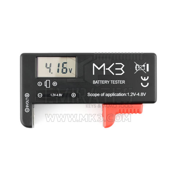Testador de bateria MK3 tipo digital para todas as baterias (1,2 V - 9 V)