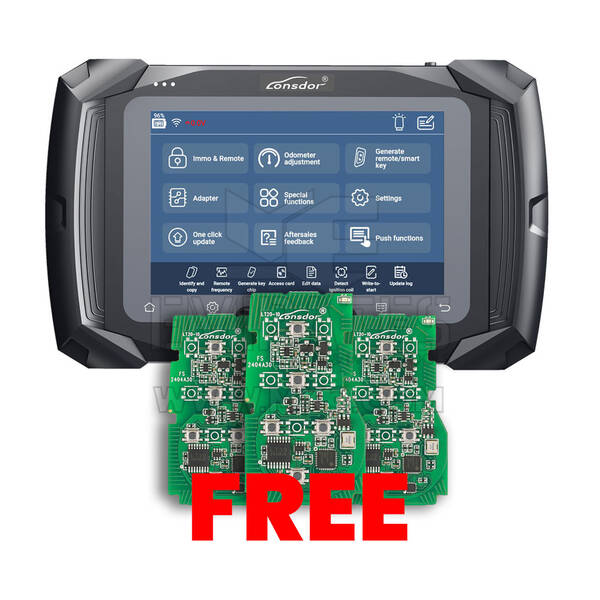 Lonsdor K518 Pro Key Programmer Device FCV & Free 3 PCs Toyota LT20 Smart Remote PCB
