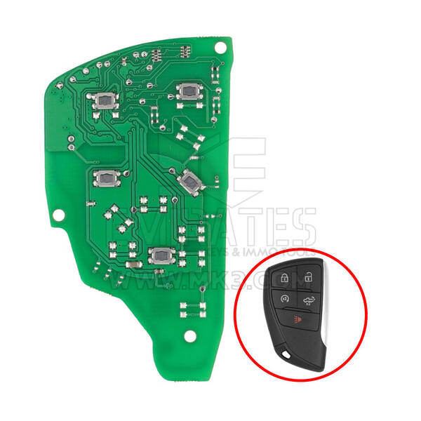 Chevrolet Silverado 2023 Scheda PCB chiave remota intelligente 4+1 pulsanti 433 MHz 13514331, 13548437