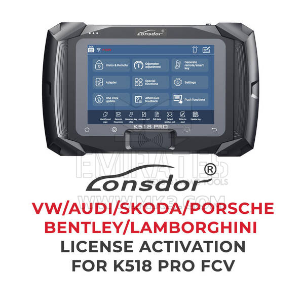 Lonsdor - VW / Audi / Skoda / Porsche / Bentley / Lamborghini K518 Pro FCV için Lisans Aktivasyonu