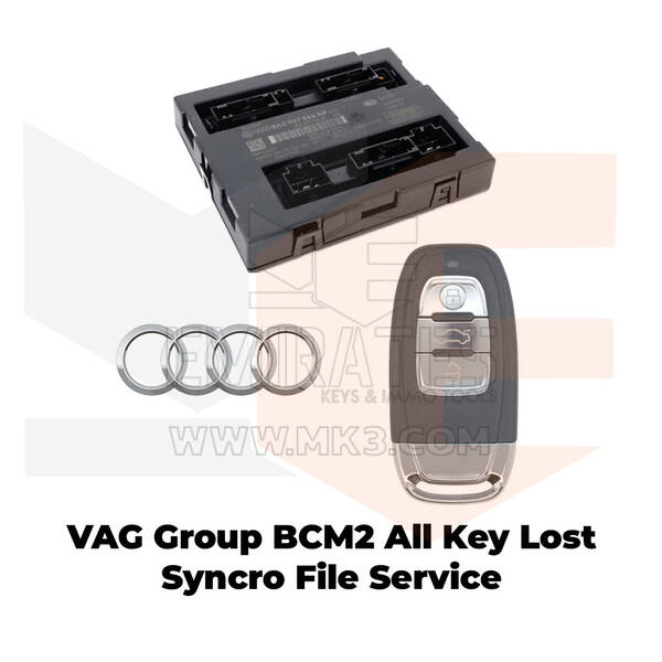VAG Group BCM2 Servicio de archivos de sincronización de todas las claves perdidas