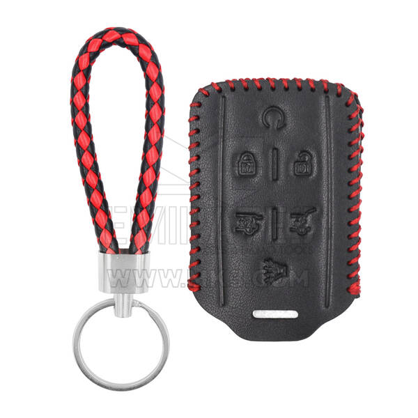 Étui en cuir pour GMC Smart Remote Key 5 + 1 boutons