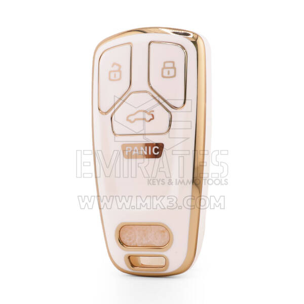 Nano High Quality Cover For Audi Remote Key 4 Button White Color Audi-B11J4
