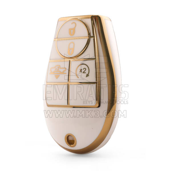 Nano High Quality Cover For Dodge Remote Key 4 Button White Color Dodge-A11J4A