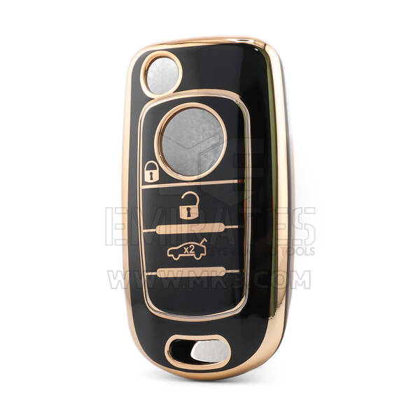Funda nano de alta calidad para llave remota Fiat de 3 botones, color negro FIAT-C11J3B