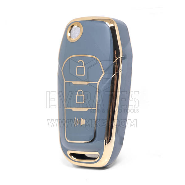 Capa Nano de alta qualidade para chave remota Ford 3 botões cor cinza Ford-F11J3B