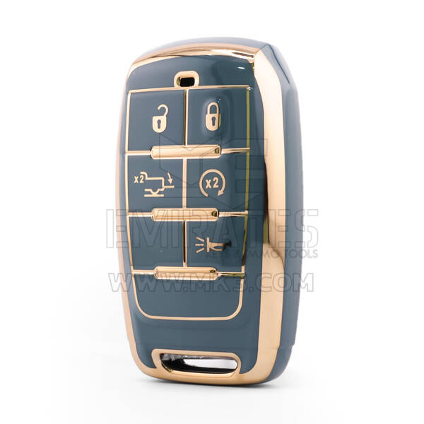 Nano High Quality Cover For Jeep Remote Key 5 Button Gray Color Jeep-D11J5B