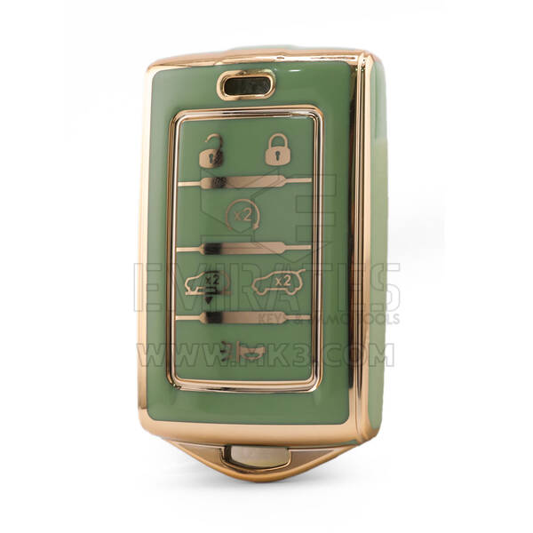 Nano High Quality Cover For Jeep Remote Key 6 Button Green Color Jeep-E11J6