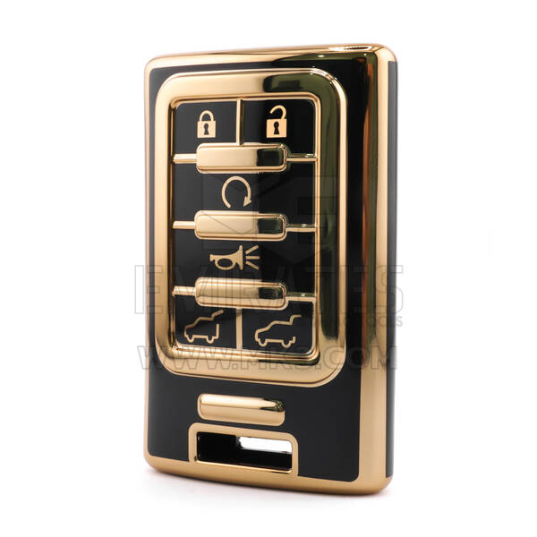 Nano High Quality Cover For Cadillac Remote Key 6 Button Black Color CDLC-C11J6