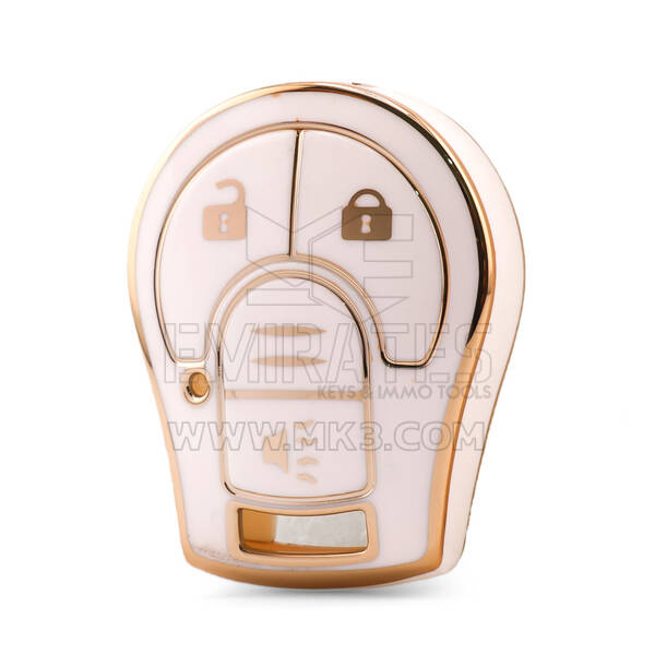 Nano High Quality Cover For Nissan Remote Key 3 Button White Color NS-D11J3B