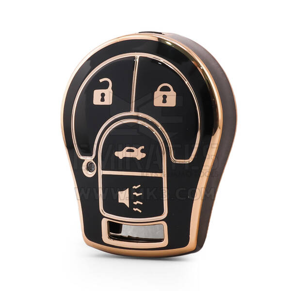 Nano High Quality Cover For Nissan Remote Key 4 Button Black Color NS-D11J4B