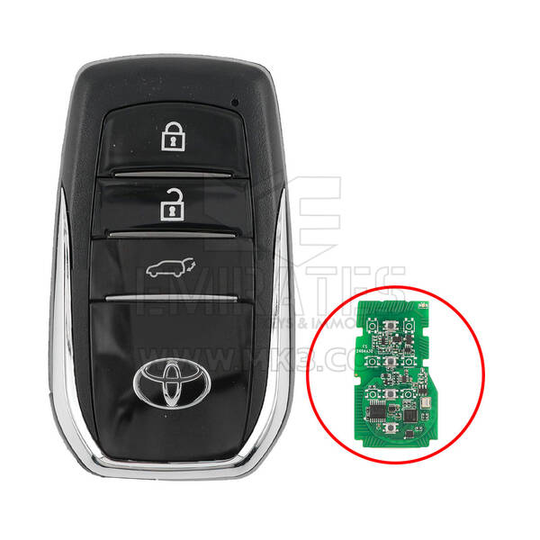 Toyota Land Cruiser 2023 Smart Remote Key Shell 3 Buttons Chrome Sides BA Type