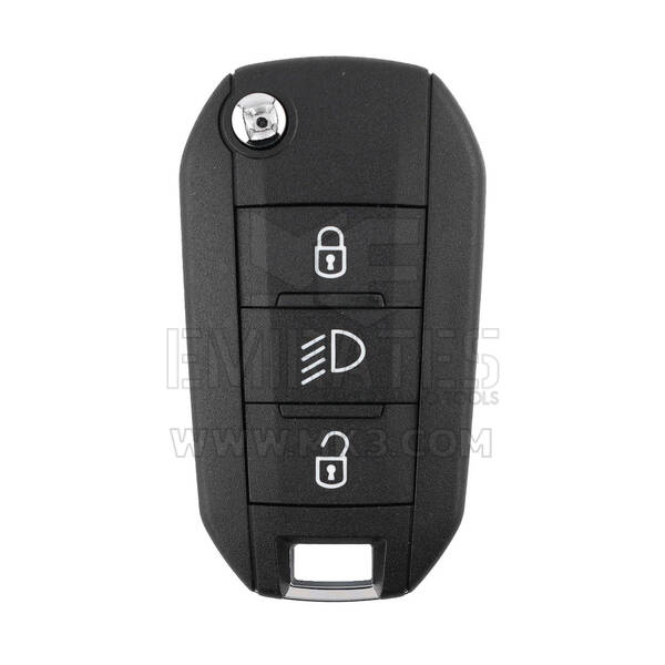 غلاف مفتاح التحكم عن بعد القابل للطي من Peugeot بثلاثة أزرار HU83 Blade لـ Xhorse XEPG00EN PCB