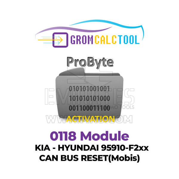 إعادة تعيين CAN BUS لوحدة GromCalcTool 0118 Kia - Hyundai 95910-F2xx (Mobis)