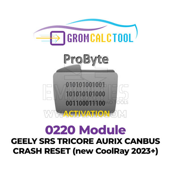 Módulo GromCalcTool 0220 GEELY SRS TRICORE AURIX CANBUS CRASH RESET (Novo CoolRay 2023+)