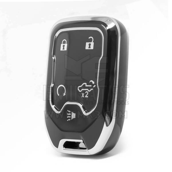 Nano High Quality Cover For GMC Remote Key 5 Button Black Color Silver Frame GMC-A11Y5A
