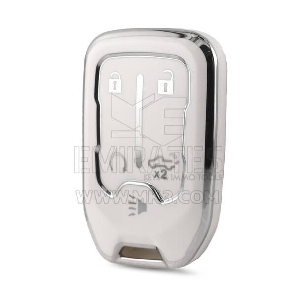 Nano High Quality Cover For GMC Remote Key 5 Button White Color Silver Frame GMC-A11Y5A
