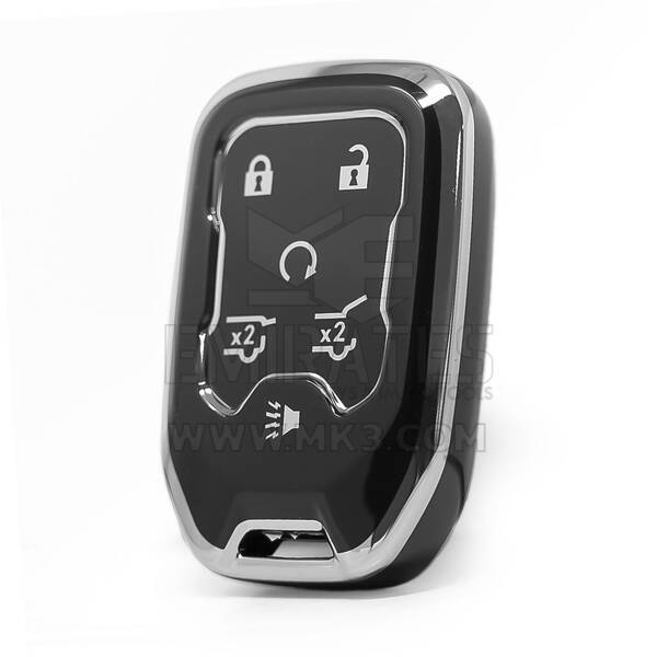 Nano High Quality Cover For GMC Remote Key 6 Button Black Color Silver Frame GMC-A11Y6