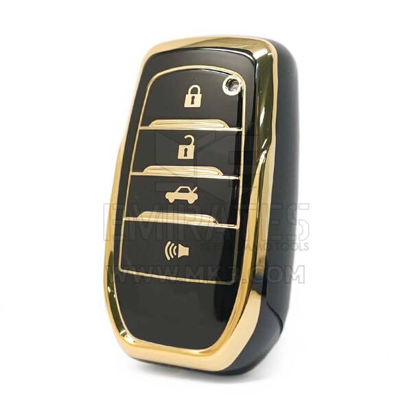 Cubierta Nano de alta calidad para Toyota Smart Remote Key 4 botones Color negro A11J4H