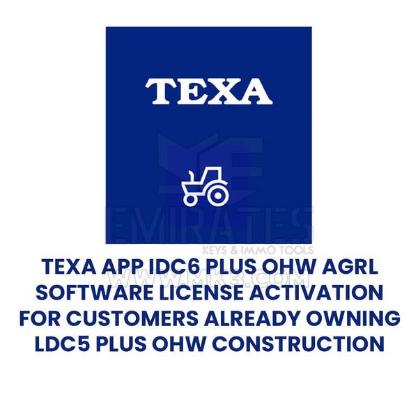 Attivazione licenza software TEXA APP IDC6 PLUS OHW AGRl per clienti già in possesso di IDC5 PLUS OHW CONSTRUCTION