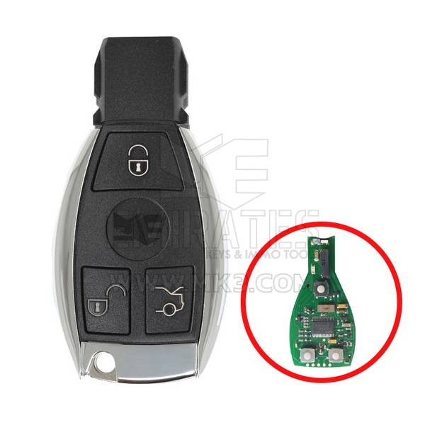 Mercedes BGA Chrome Remote Shell 3 pulsanti